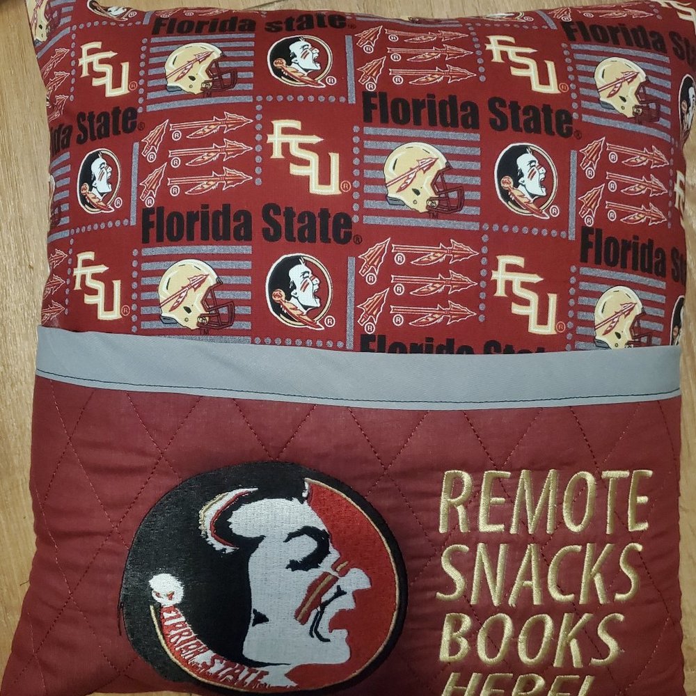 FSU Reading Book Pocket Pillow 16"x16"